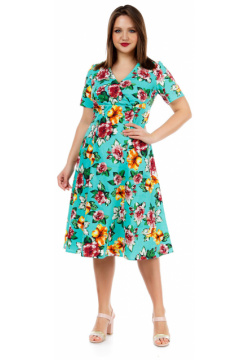 Платье Liza Fashion 0167177 Летнее из хлопка с цветочным принтом  Легкое