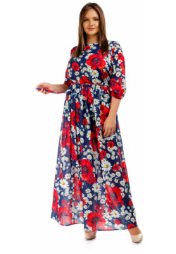 Платье Liza Fashion 211344 Очаровательное макси из креп шифона  Поможет