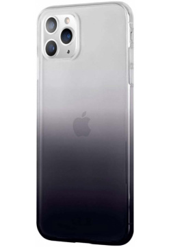 Чехол накладка LuxCase для смартфона Apple iPhone 11 Pro Max  Термопластичный полиуретан Прозрачный (Черный градиент) 64502
