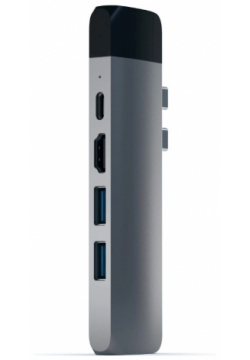 USB хаб Satechi Aluminum Thunderbolt 3 Pro Hub Adapter with Ethernet (2xUSB 0  Type C RJ 45 HDMI micro SD) Серый Док станция ST TCPHEM