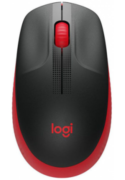Мышь беспроводная Logitech M190  1000dpi Wireless/USB Черный/Красный 910 005908