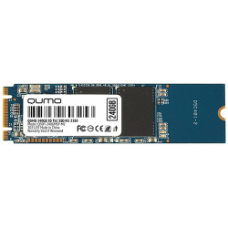 Внутренний SSD накопитель Qumo Novation 240GB  M 2 2280 SATA III 3D TLC Черный Q3DT 240GMSY M2 OEM