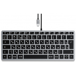 Клавиатура проводная Satechi Slim W1 Wired Backlit Keyboard  USB Type C Серый ST UCSW1M RU