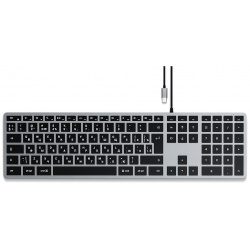Клавиатура проводная Satechi Slim W3 Wired Backlit Keyboard  USB Type C Серый космос ST UCSW3M RU
