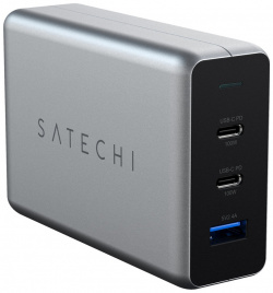 Сетевое зарядное устройство Satechi 100W USB C PD Compact Gan Charger  2xUSB Type (PD) Серый ST TC100GM EU
