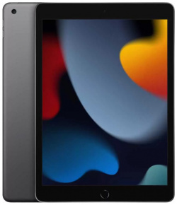 Планшет Apple iPad 10 2 2021 64Gb Wi Fi Space Gray (iPadOS 15  A13 Bionic 2" 3072Mb/64Gb ) [MK2K3LL/A] MK2K3LL/A