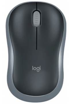 Мышь беспроводная Logitech M185  1000dpi Wireless/USB Серый 910 002252