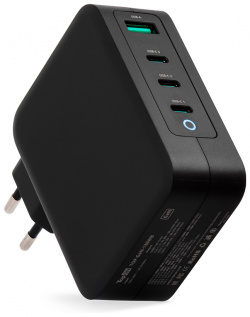 Сетевое зарядное устройство TopON GaN 130W 3xType C  USB Power Delivery Quick Charge 4 0 Черный TOP 130WB