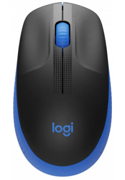 Мышь беспроводная Logitech M190  1000dpi Wireless/USB Черный/Синий 910 005907 М