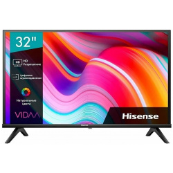 Телевизор Hisense 32” DLED  HD Smart TV (VIDAA) Звук (12 Вт (2x6 Вт)) 2xHDMI 2xUSB 1xRJ 45 Черный 32A4K
