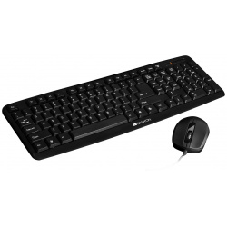 Комплект проводной клавиатура+мышь Canyon SET 1  USB Черный CNE CSET1 RU К
