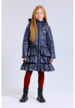 Пальто Маленькая леди Межсезонная утепленная куртка с оригинальным капюшоном