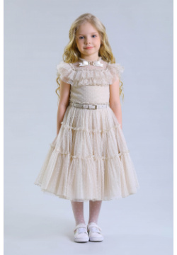 Платье Маленькая леди Нарядное из сетки с мушкой в стиле Уэнсдей Аддамс