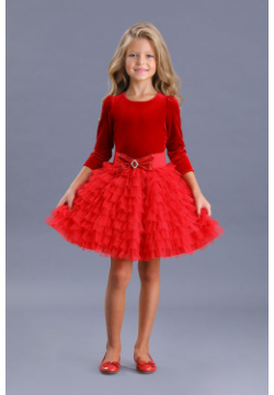 Платье нарядное Маленькая леди Очаровательное бархатное для девочки