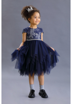 Платье нарядное Маленькая леди Красивое с многоярусной юбкой из