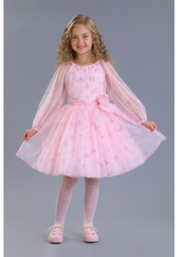Платье нарядное Маленькая леди Пышное розовое 2023 для девочки