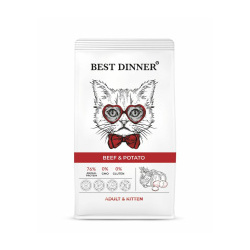 BEST DINNER Adult&Kitten Beef&Potato Корм сух говядина/картофель д/котят и кошек 400г 75031