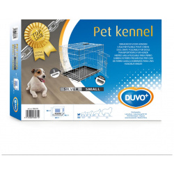 DUVO+ Клетка для собак двухдверная "Pet Kennel Top Line LARGE"  серебристая 92х57х64см (Бельгия) 780/472/DV