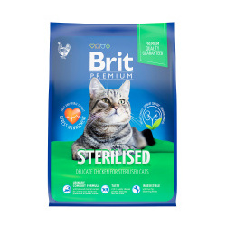 BRIT Premium Cat Sterilised Chicken Корм сух курица д/стерил кошек 2кг 5049585