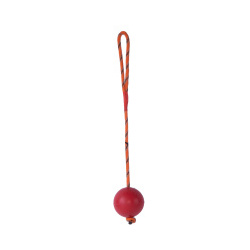 DUVO+ Игрушка для собак резиновая "Мячик на верёвке"  красная D6см/30см (Бельгия) 10168/red