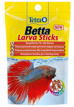 TETRA Betta Larva Sticks Корм для петушков и других лабиринтовых рыб 5г F 259317 З