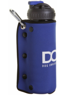 DOOG Комплект дорожный для собак (бутылка 600мл + миска)  синяя (Австралия) BB3IN1