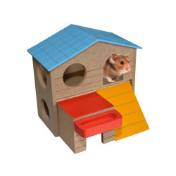 DUVO+ Домик игровой для грызунов "Двухэтажный домик"  разноцветный 13х16х15 5см (Бельгия) 1717093/DV