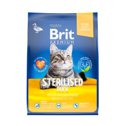 BRIT Premium Cat Sterilised Duck&Chicken Корм сух утка курица д/стерил кошек 2кг 5049820