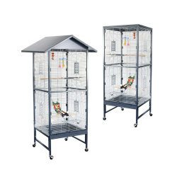 MONTANA Cages Клетка для малых птиц "Villa Casa 60"  Antik Platinum 60х60х170см (Германия) B21200