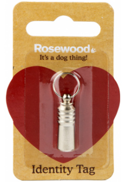 ROSEWOOD Адресник для собак металлический  серебрянный 3см (Великобритания) 24901/RW