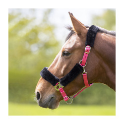 SHIRES Недоуздок для лошади на флисе  FULL розовый (Великобритания) 4165/PINK/FULL