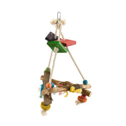 HAPPY BIRD Игрушка для птиц "Верёвочная пирамида"  26х27х45см (Германия) H75024