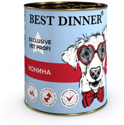 BEST DINNER Vet Profi Exclusive Gastro Intestinal Корм влаж конина д/собак конс 340г 7643