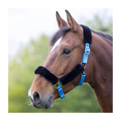 SHIRES Недоуздок для лошади на флисе  FULL голубой (Великобритания) 4165/BLUE/FULL