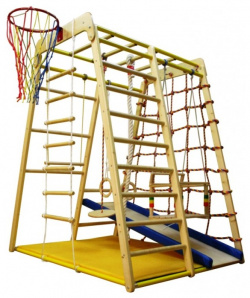 Вертикаль Детский спортивный комплекс Весёлый Малыш Wood горка мягкий бортик СГ000002502