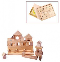 Деревянная игрушка Paremo конструктор 35 деталей неокрашенный в деревянном ящике PE117 13