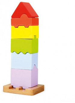 Деревянная игрушка Bino Цветная башня 81037