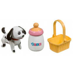 Интерактивная игрушка Bondibon Собачка с бутылочкой и корзинкой ВВ3396