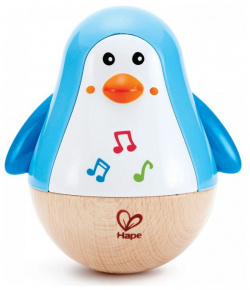 Развивающая игрушка Hape Неваляшка Пингвин музыкальный E0331_HP