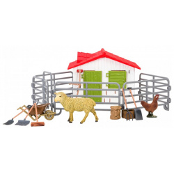 Masai Mara Набор фигурок животных На ферме (ферма игрушка  овца курица инвентарь) ММ205 061