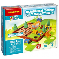 Bondibon Настольная логическая игра головоломка БондиЛогика Палаточный городок Загадки местности ВВ5077