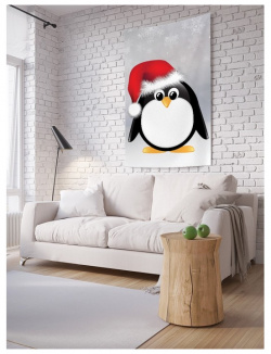 JoyArty Вертикальное фотопанно на стену Пингвин в шапке 200x150 см tp_378749_150x200