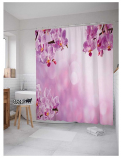 JoyArty Штора для ванной Облачные орхидеи 180х200 см sc_16364