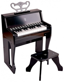 Музыкальный инструмент Hape Пианино с табуреткой E06 Музыкальная игрушка