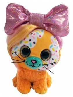 Мягкая игрушка Shokid Little Bow Pets котенок Butterscotch с бантиком сюрпризом 18 см 4858