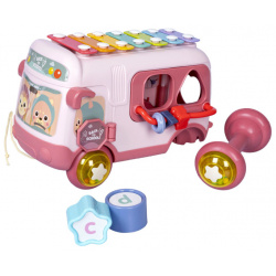 Сортер Bondibon Развивающая игрушка Baby You Автобус с погремушками и ксилофоном ВВ532