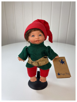 Lamagik S L  Кукла Джестито Гном мальчик улыбается в зеленой рубашке и красных брюках 18 см 134 3