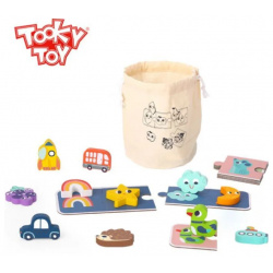 Деревянная игрушка Tooky Toy Игра на развитие памяти Memory Touch Game TH324