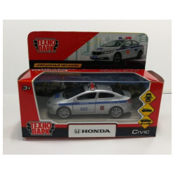 Технопарк Машина металлическая Honda Civic Полиция 12 см 