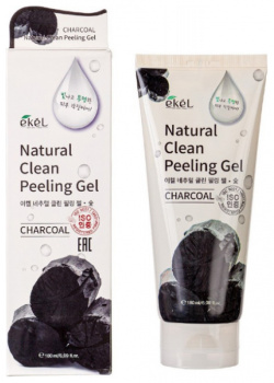 Ekel Пилинг скатка с древесным углем Natural Clean peeling gel Charcoal 180 мл 270538